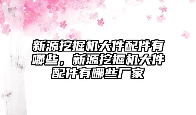 新源挖掘機(jī)大件配件有哪些，新源挖掘機(jī)大件配件有哪些廠家