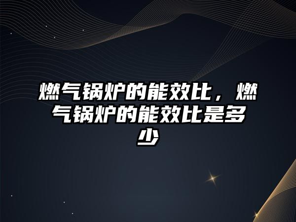 燃?xì)忮仩t的能效比，燃?xì)忮仩t的能效比是多少