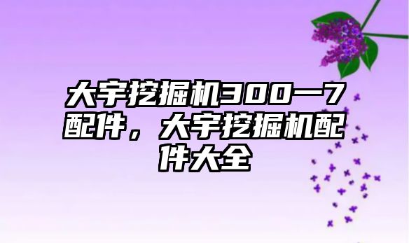 大宇挖掘機300一7配件，大宇挖掘機配件大全