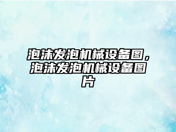 泡沫發(fā)泡機械設備圖，泡沫發(fā)泡機械設備圖片