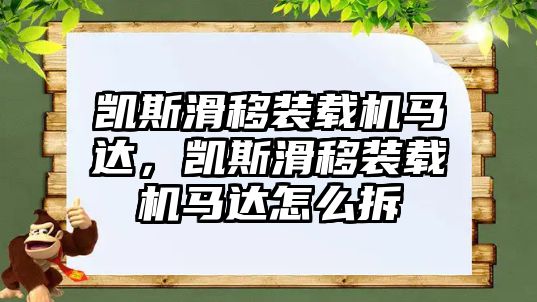 凱斯滑移裝載機(jī)馬達(dá)，凱斯滑移裝載機(jī)馬達(dá)怎么拆