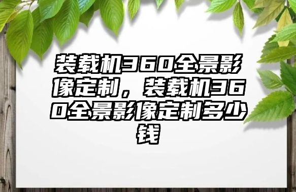 裝載機(jī)360全景影像定制，裝載機(jī)360全景影像定制多少錢