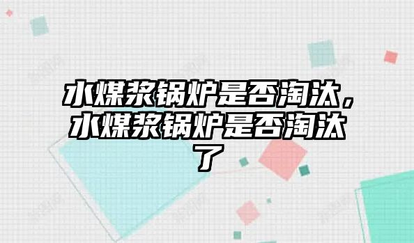 水煤漿鍋爐是否淘汰，水煤漿鍋爐是否淘汰了