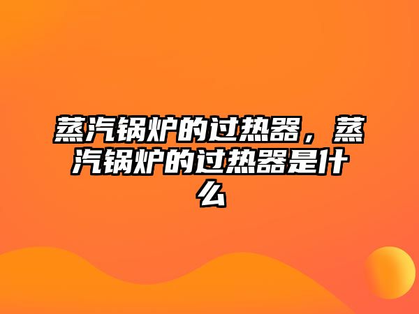 蒸汽鍋爐的過熱器，蒸汽鍋爐的過熱器是什么