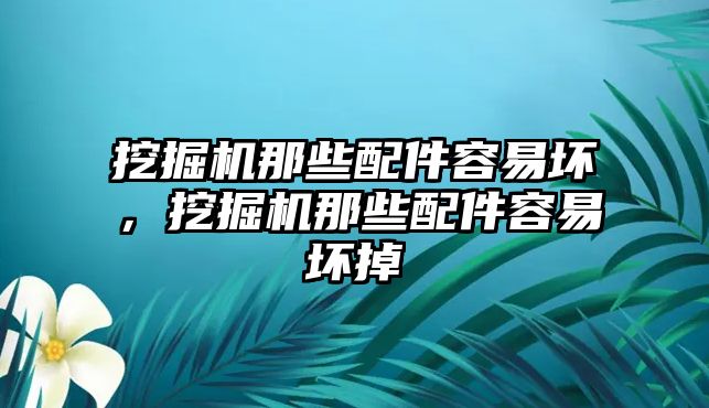 挖掘機那些配件容易壞，挖掘機那些配件容易壞掉