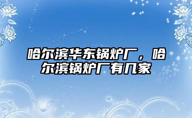 哈爾濱華東鍋爐廠，哈爾濱鍋爐廠有幾家