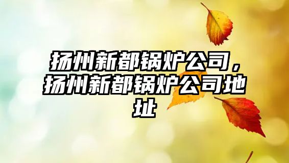 揚州新都鍋爐公司，揚州新都鍋爐公司地址