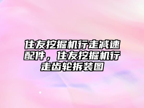 住友挖掘機行走減速配件，住友挖掘機行走齒輪拆裝圖