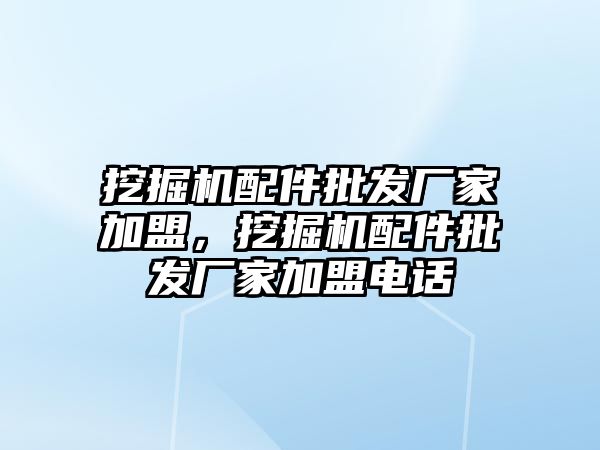 挖掘機配件批發(fā)廠家加盟，挖掘機配件批發(fā)廠家加盟電話