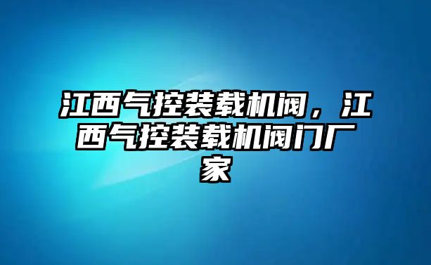 江西氣控裝載機閥，江西氣控裝載機閥門廠家