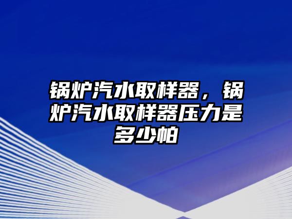 鍋爐汽水取樣器，鍋爐汽水取樣器壓力是多少帕