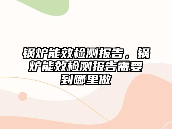 鍋爐能效檢測(cè)報(bào)告，鍋爐能效檢測(cè)報(bào)告需要到哪里做