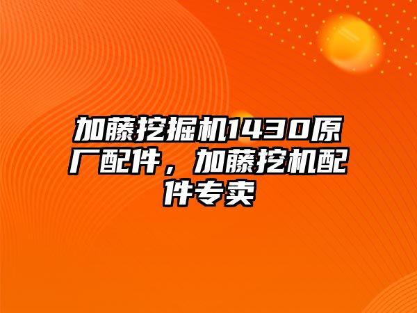 加藤挖掘機(jī)1430原廠配件，加藤挖機(jī)配件專賣