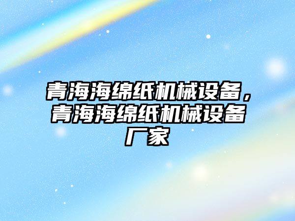 青海海綿紙機(jī)械設(shè)備，青海海綿紙機(jī)械設(shè)備廠家