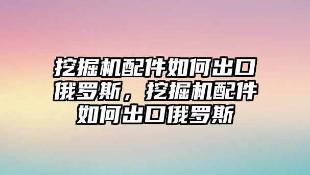 挖掘機(jī)配件如何出口俄羅斯，挖掘機(jī)配件如何出口俄羅斯