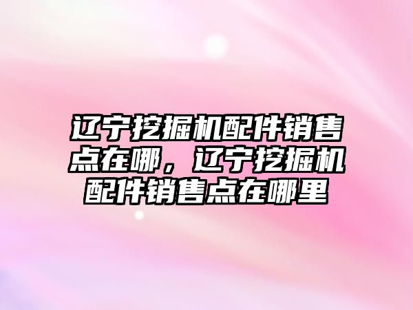 遼寧挖掘機配件銷售點在哪，遼寧挖掘機配件銷售點在哪里