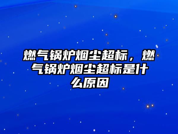 燃氣鍋爐煙塵超標，燃氣鍋爐煙塵超標是什么原因