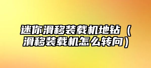 迷你滑移裝載機地鉆（滑移裝載機怎么轉(zhuǎn)向）