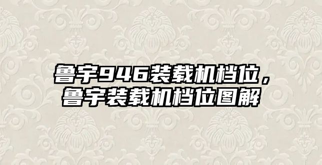 魯宇946裝載機(jī)檔位，魯宇裝載機(jī)檔位圖解