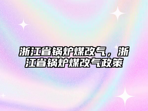 浙江省鍋爐煤改氣，浙江省鍋爐煤改氣政策