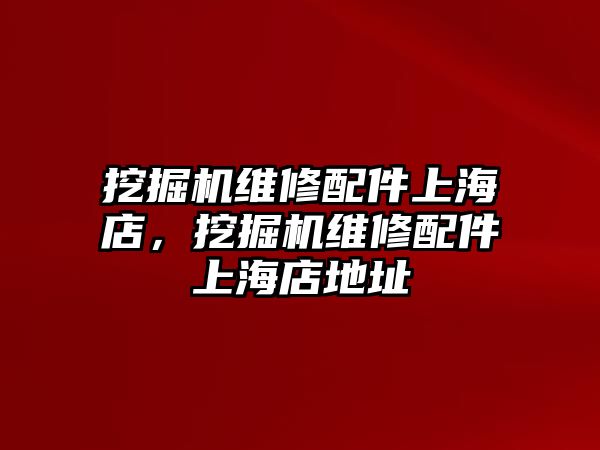 挖掘機(jī)維修配件上海店，挖掘機(jī)維修配件上海店地址