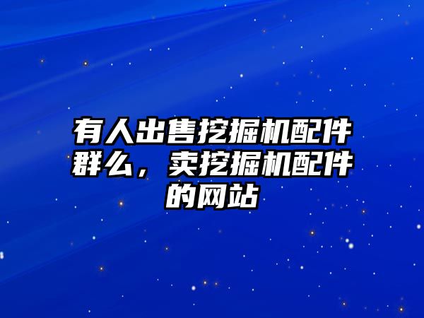 有人出售挖掘機(jī)配件群么，賣(mài)挖掘機(jī)配件的網(wǎng)站