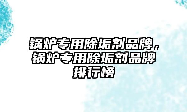 鍋爐專用除垢劑品牌，鍋爐專用除垢劑品牌排行榜