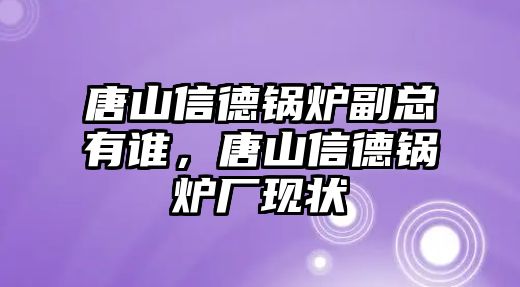 唐山信德鍋爐副總有誰，唐山信德鍋爐廠現(xiàn)狀