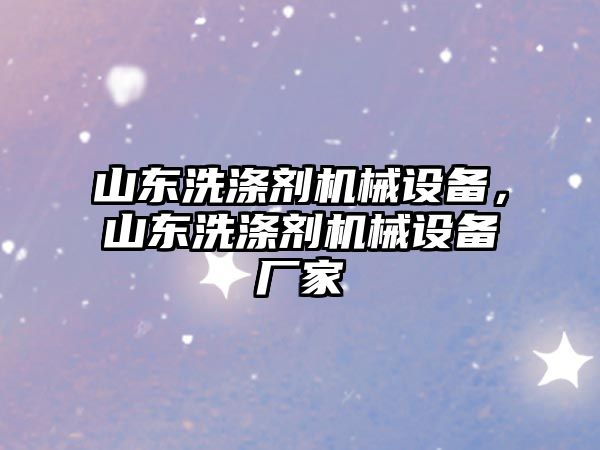 山東洗滌劑機械設備，山東洗滌劑機械設備廠家