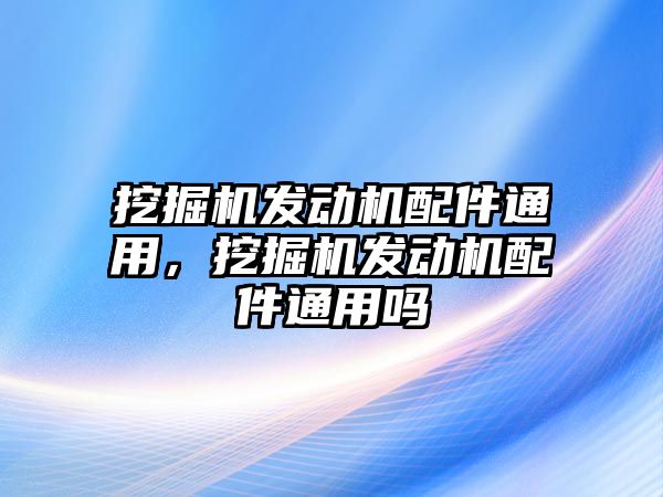 挖掘機(jī)發(fā)動(dòng)機(jī)配件通用，挖掘機(jī)發(fā)動(dòng)機(jī)配件通用嗎