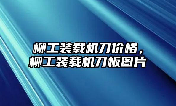 柳工裝載機(jī)刀價(jià)格，柳工裝載機(jī)刀板圖片