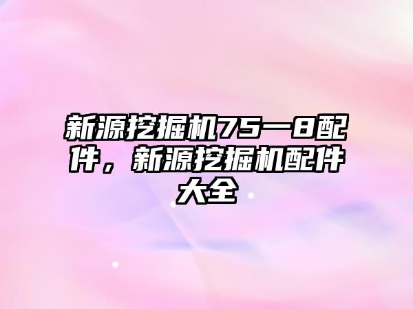 新源挖掘機(jī)75一8配件，新源挖掘機(jī)配件大全