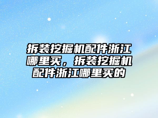 拆裝挖掘機(jī)配件浙江哪里買，拆裝挖掘機(jī)配件浙江哪里買的