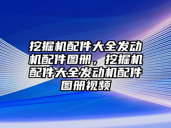 挖掘機配件大全發(fā)動機配件圖冊，挖掘機配件大全發(fā)動機配件圖冊視頻