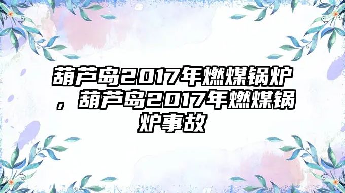 葫蘆島2017年燃煤鍋爐，葫蘆島2017年燃煤鍋爐事故