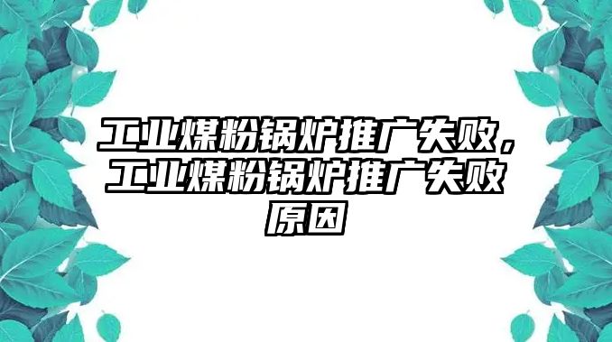 工業(yè)煤粉鍋爐推廣失敗，工業(yè)煤粉鍋爐推廣失敗原因