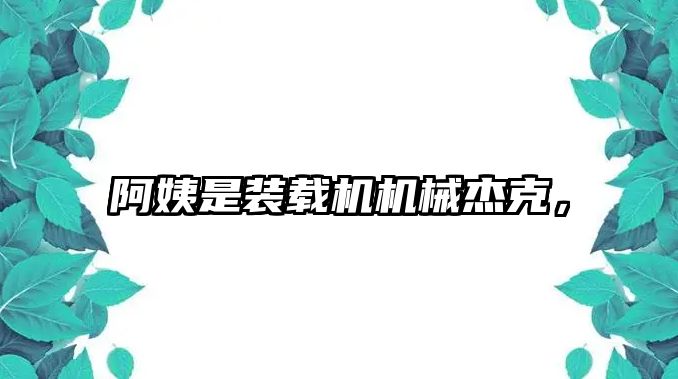 阿姨是裝載機機械杰克，