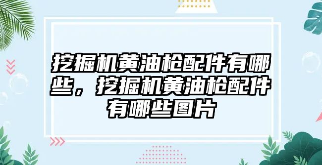 挖掘機(jī)黃油槍配件有哪些，挖掘機(jī)黃油槍配件有哪些圖片