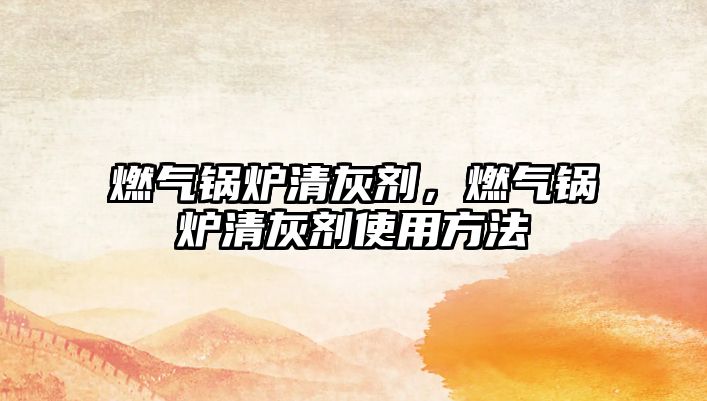 燃?xì)忮仩t清灰劑，燃?xì)忮仩t清灰劑使用方法