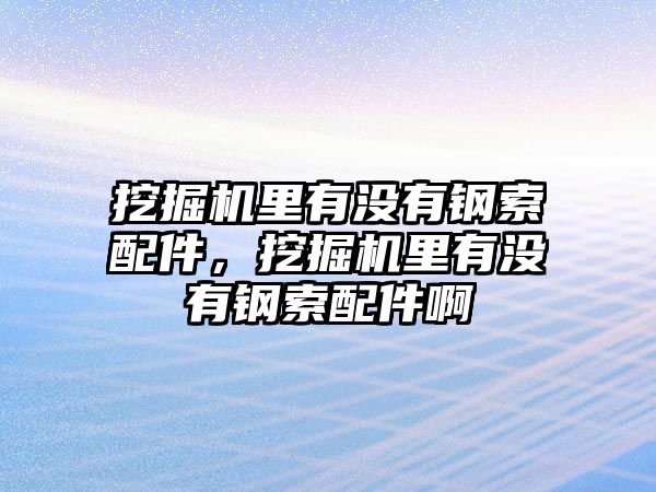 挖掘機里有沒有鋼索配件，挖掘機里有沒有鋼索配件啊