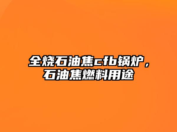 全燒石油焦cfb鍋爐，石油焦燃料用途