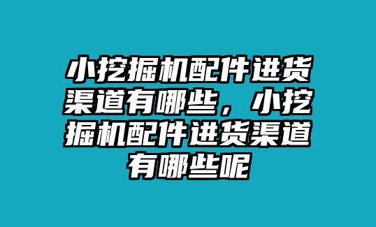 小挖掘機(jī)配件進(jìn)貨渠道有哪些，小挖掘機(jī)配件進(jìn)貨渠道有哪些呢