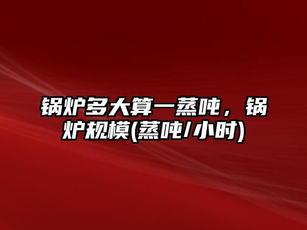 鍋爐多大算一蒸噸，鍋爐規(guī)模(蒸噸/小時)