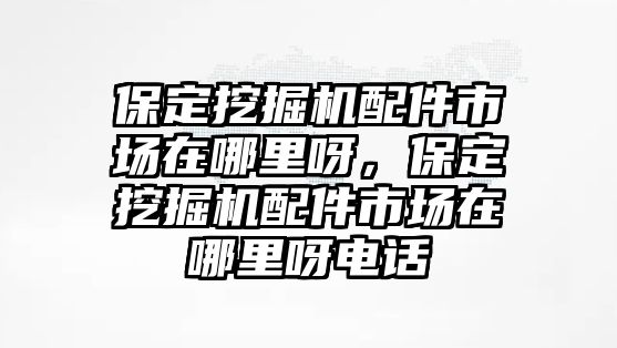 保定挖掘機(jī)配件市場(chǎng)在哪里呀，保定挖掘機(jī)配件市場(chǎng)在哪里呀電話