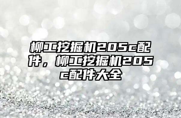 柳工挖掘機(jī)205c配件，柳工挖掘機(jī)205c配件大全