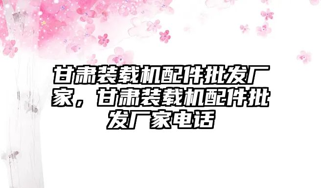 甘肅裝載機(jī)配件批發(fā)廠家，甘肅裝載機(jī)配件批發(fā)廠家電話