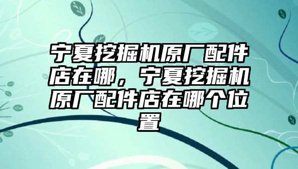 寧夏挖掘機原廠配件店在哪，寧夏挖掘機原廠配件店在哪個位置