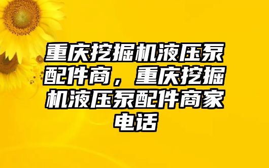 重慶挖掘機(jī)液壓泵配件商，重慶挖掘機(jī)液壓泵配件商家電話