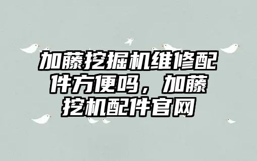 加藤挖掘機維修配件方便嗎，加藤挖機配件官網(wǎng)