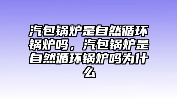 汽包鍋爐是自然循環(huán)鍋爐嗎，汽包鍋爐是自然循環(huán)鍋爐嗎為什么